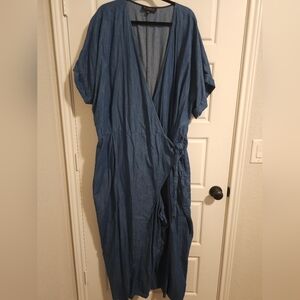 Eloquii chambray jumpsuit size 28